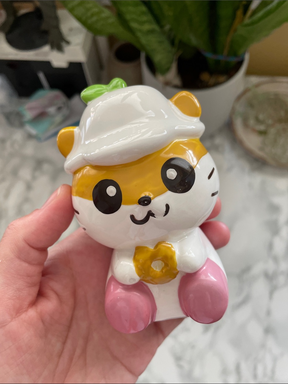 RARE Vintage 1999 Sanrio Corocoro Kuririn ceramic bank - AS IS